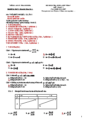 Đề kiểm tra KDCL lớp 12 lần I - Đề 9